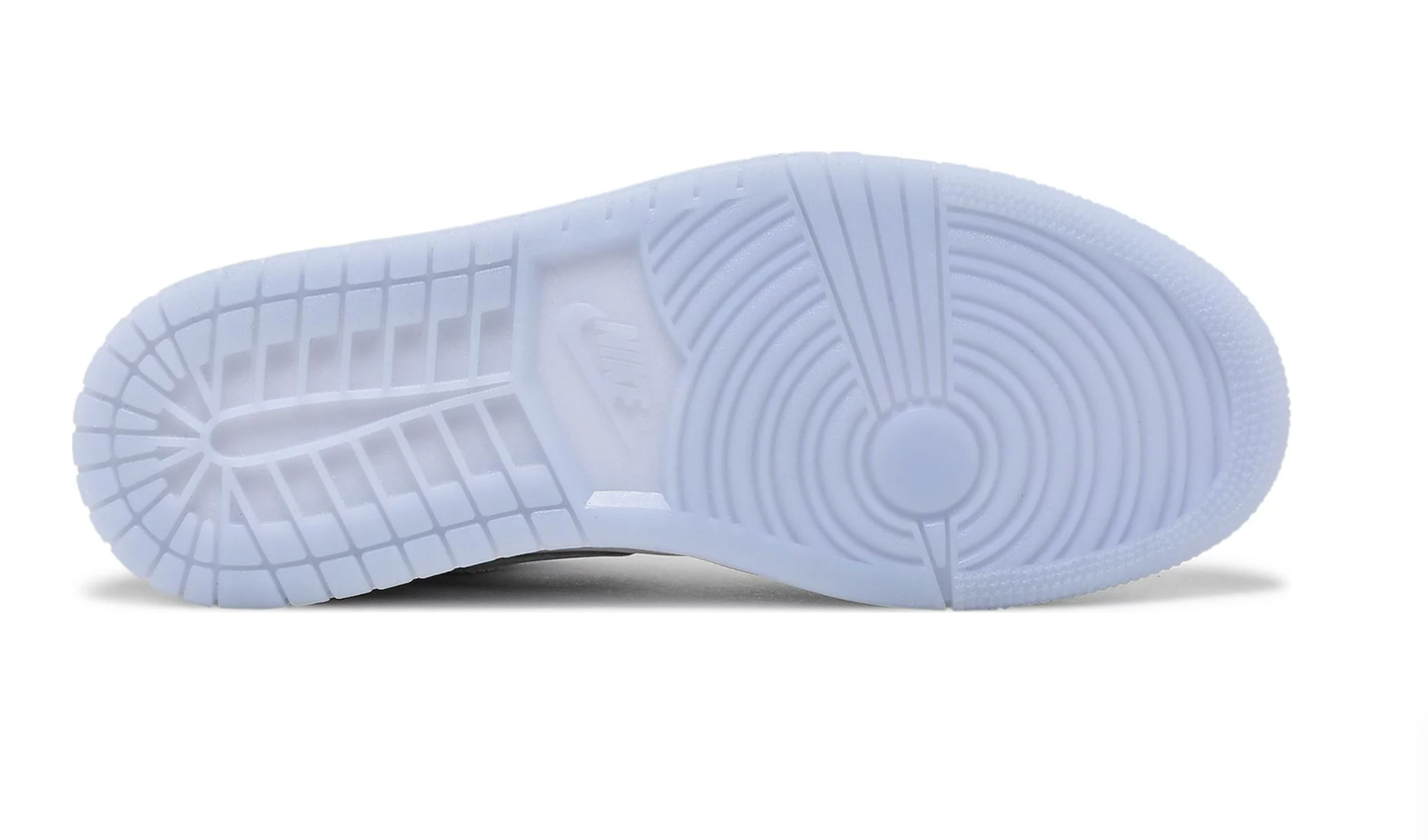 NK Air Jordan 1 Low Mujer Blanco / Gris Wolf