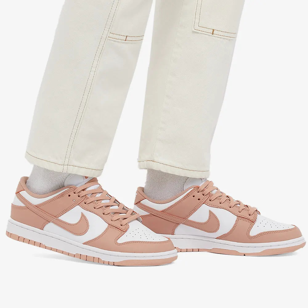 On feet photo dunk low rose whisper