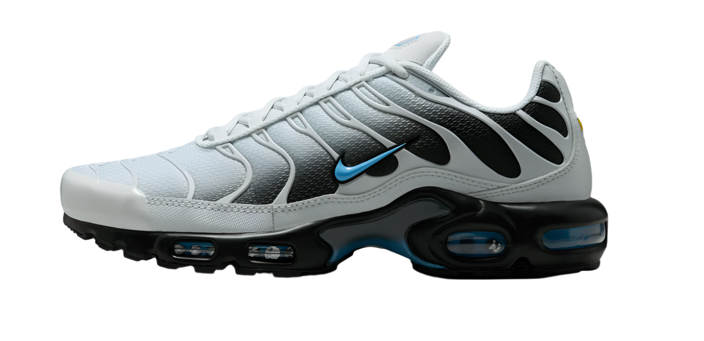 NK Air Max Plus Tuned 1 Gris / University Blue / Negro