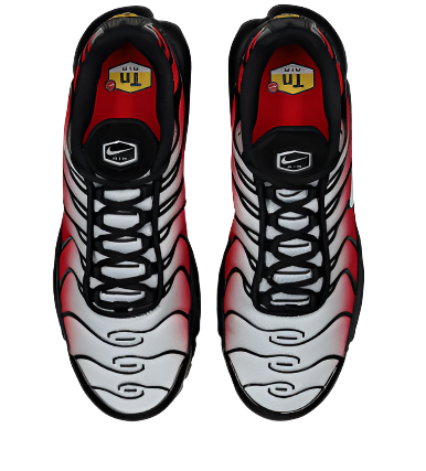 NK Air Max Plus Tuned 1 Pure Platinum University Red Black White