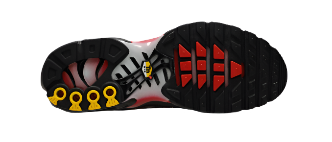 NK Air Max Plus Tuned 1 Pure Platinum University Red Black White