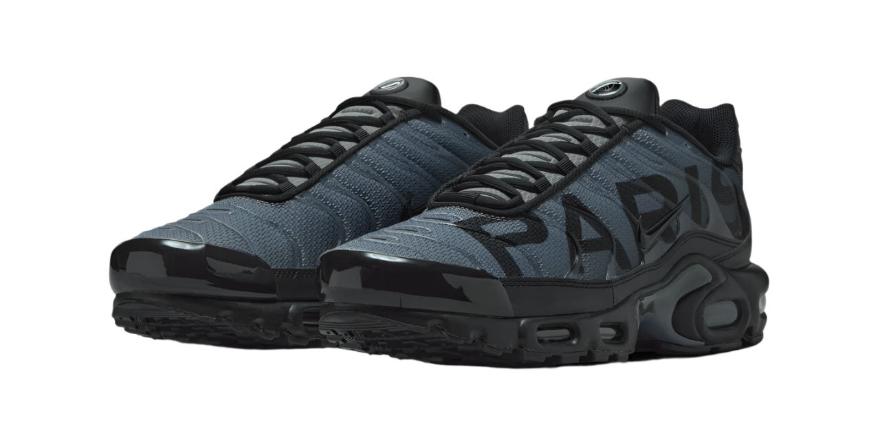 NK Air Max Plus Tuned 1 Premium Paris Saint-Germain Black Particle Grey