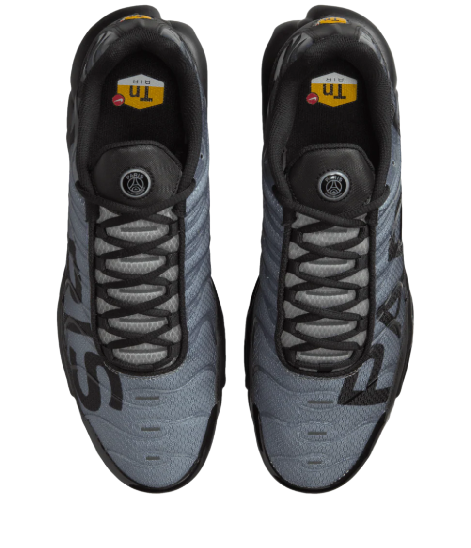 NK Air Max Plus Tuned 1 Premium Paris Saint-Germain Black Particle Grey